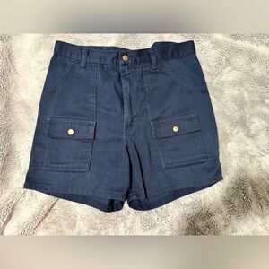 Navy Blue Shorts with Gold Buttons